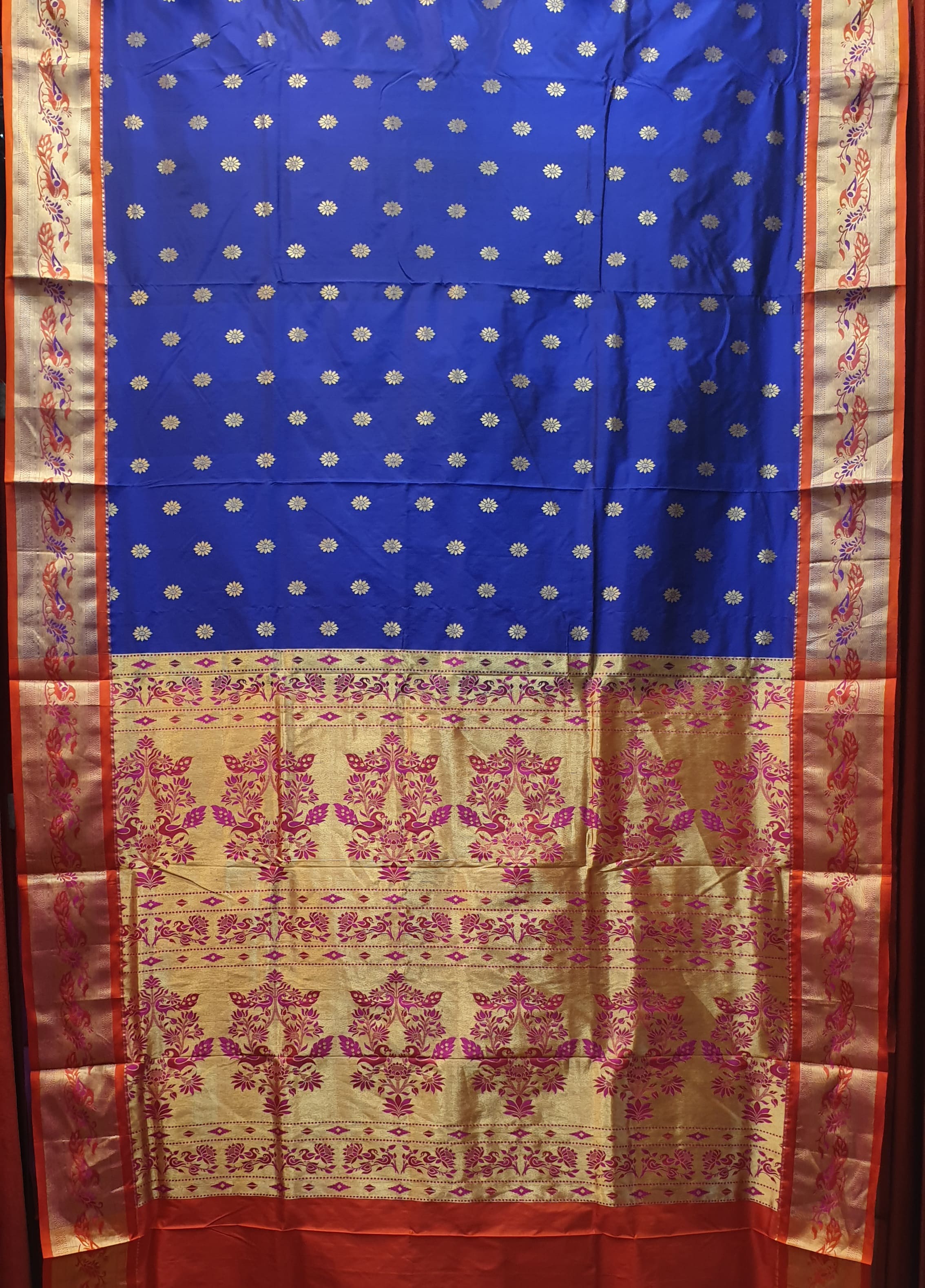 PURE PEACOCK PAITHANI SILK