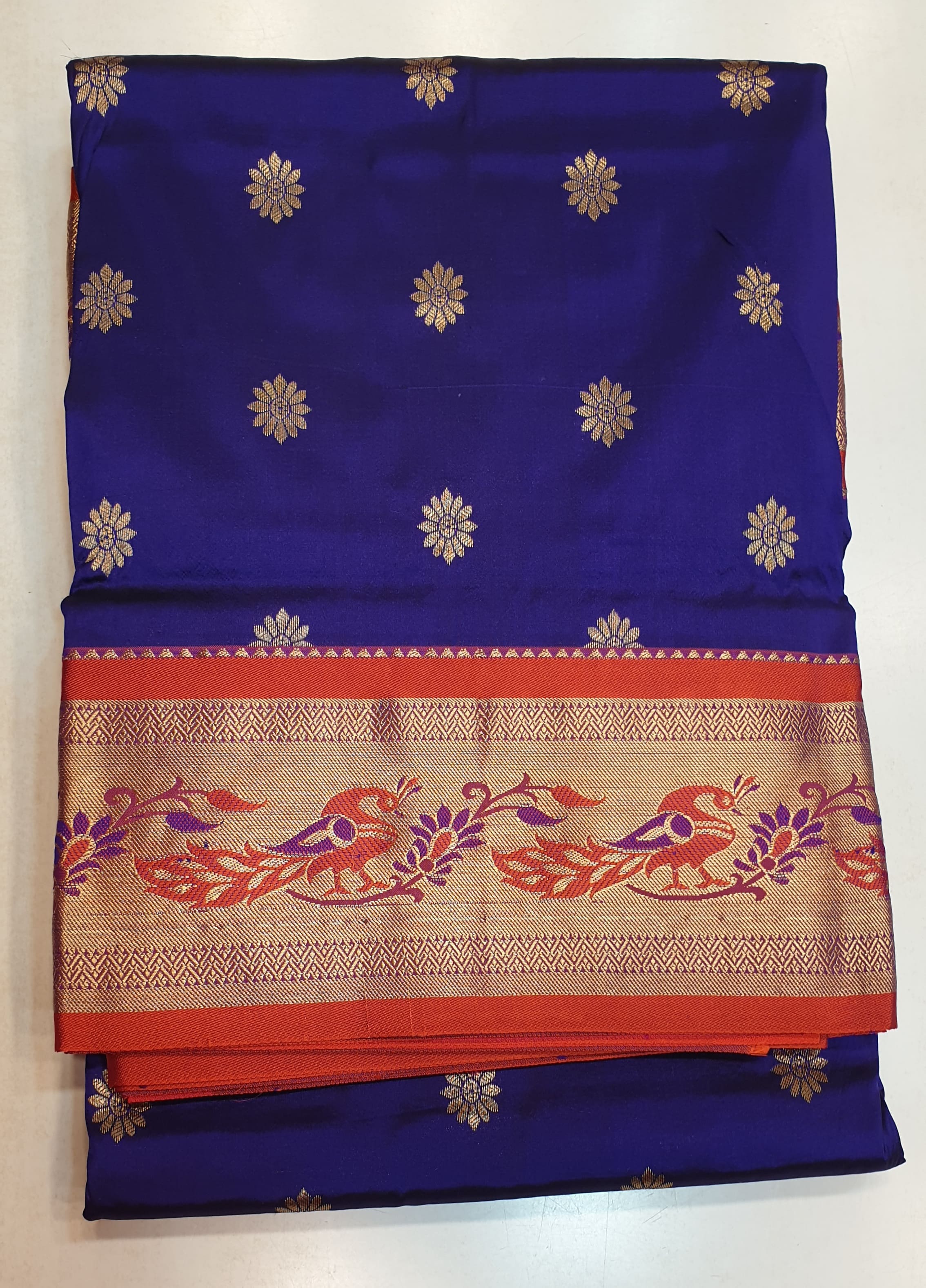 PURE PEACOCK PAITHANI SILK